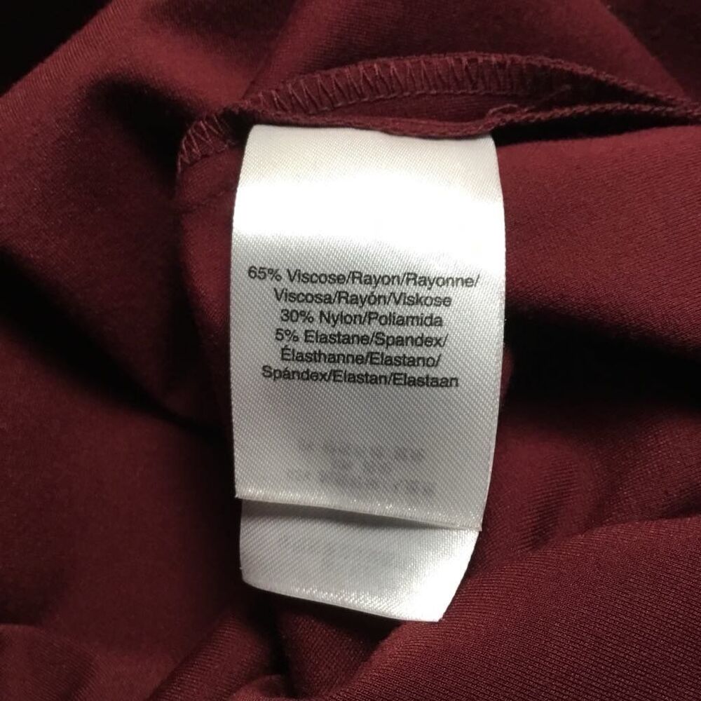 DKNY Burgundy Closet Staple Minimalist Classic Formal‎ Sleeveless Dress Size 4 - Picture 5 of 9